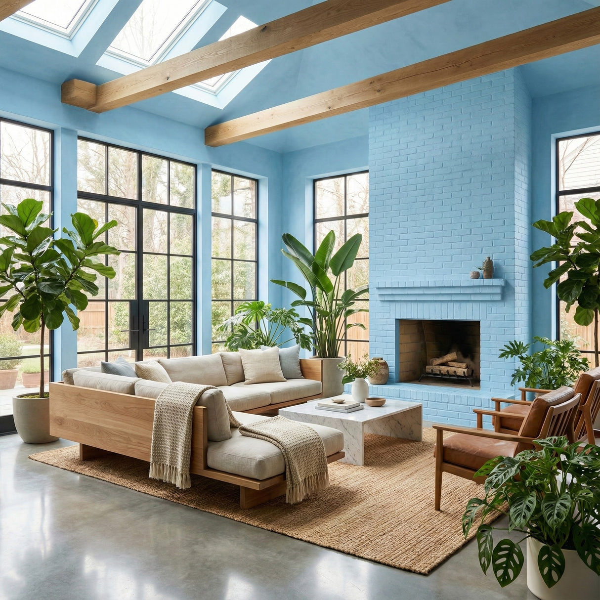 Pettirosso - Blue Limewash Wall Paint